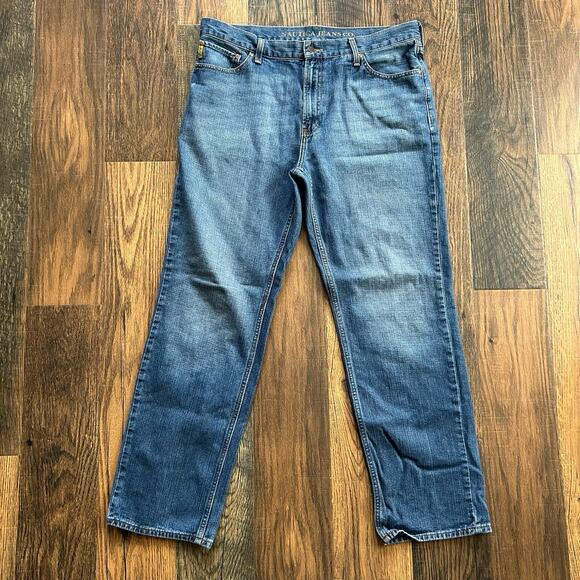 Nautica Jeans Co. Men’s 36x32 Straight Leg Medium Wash Denim Jeans - Picture 1 of 4
